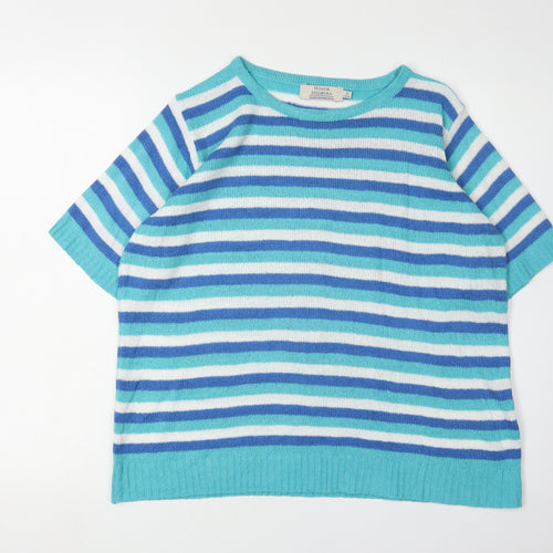 Honor Millburn Women's Blue Striped Jumper M