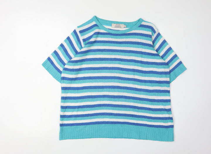 Honor Millburn Women's Blue Striped Jumper M