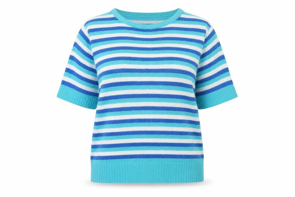 Front view of Honor Millburn Women's Blue Striped Jumper M