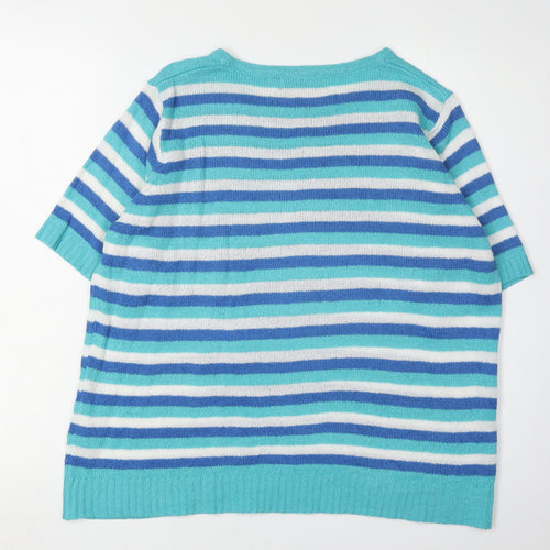 Honor Millburn Women's Blue Striped Jumper M