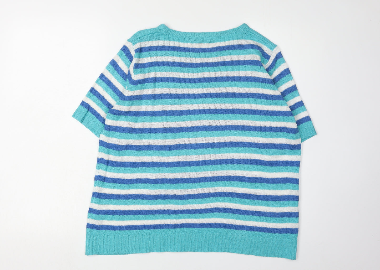 Honor Millburn Women's Blue Striped Jumper M