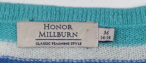 Honor Millburn Women's Blue Striped Jumper M