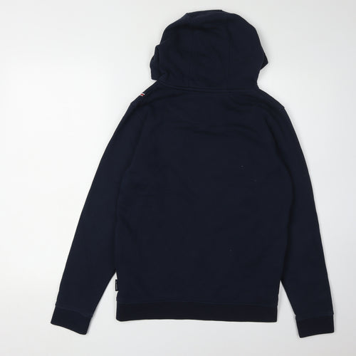 Ben Sherman Boys Blue Pullover Hoodie with Logo, Age 12-13