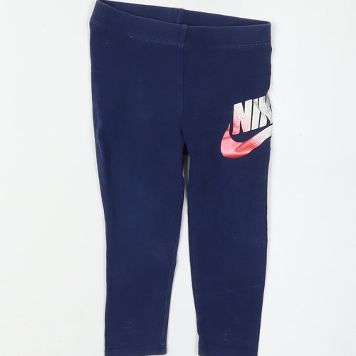 Nike Blue Cotton Leggings 24 Months