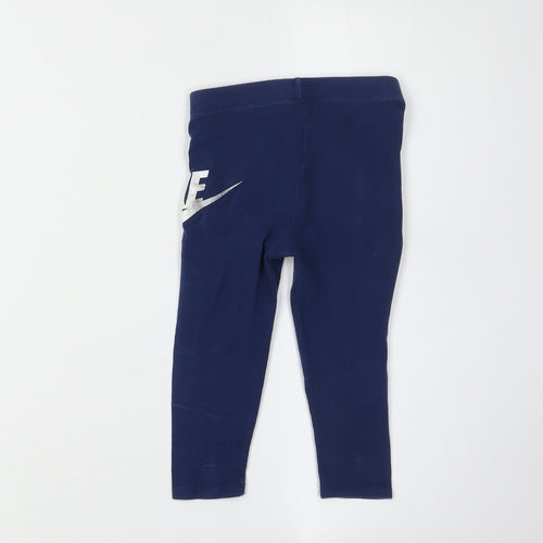 Nike Blue Cotton Leggings 24 Months