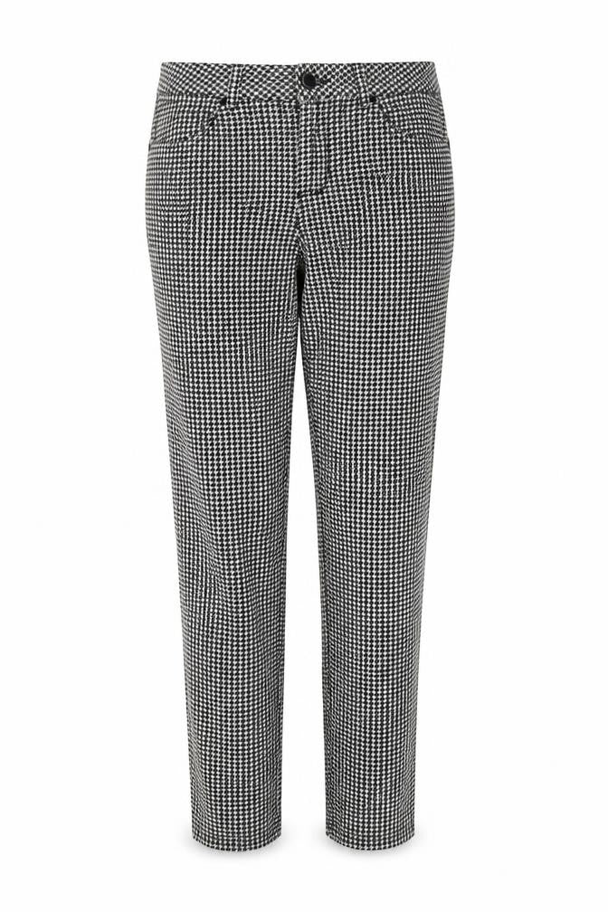 Karen Millen Women's Black Geometric Trousers UK 10