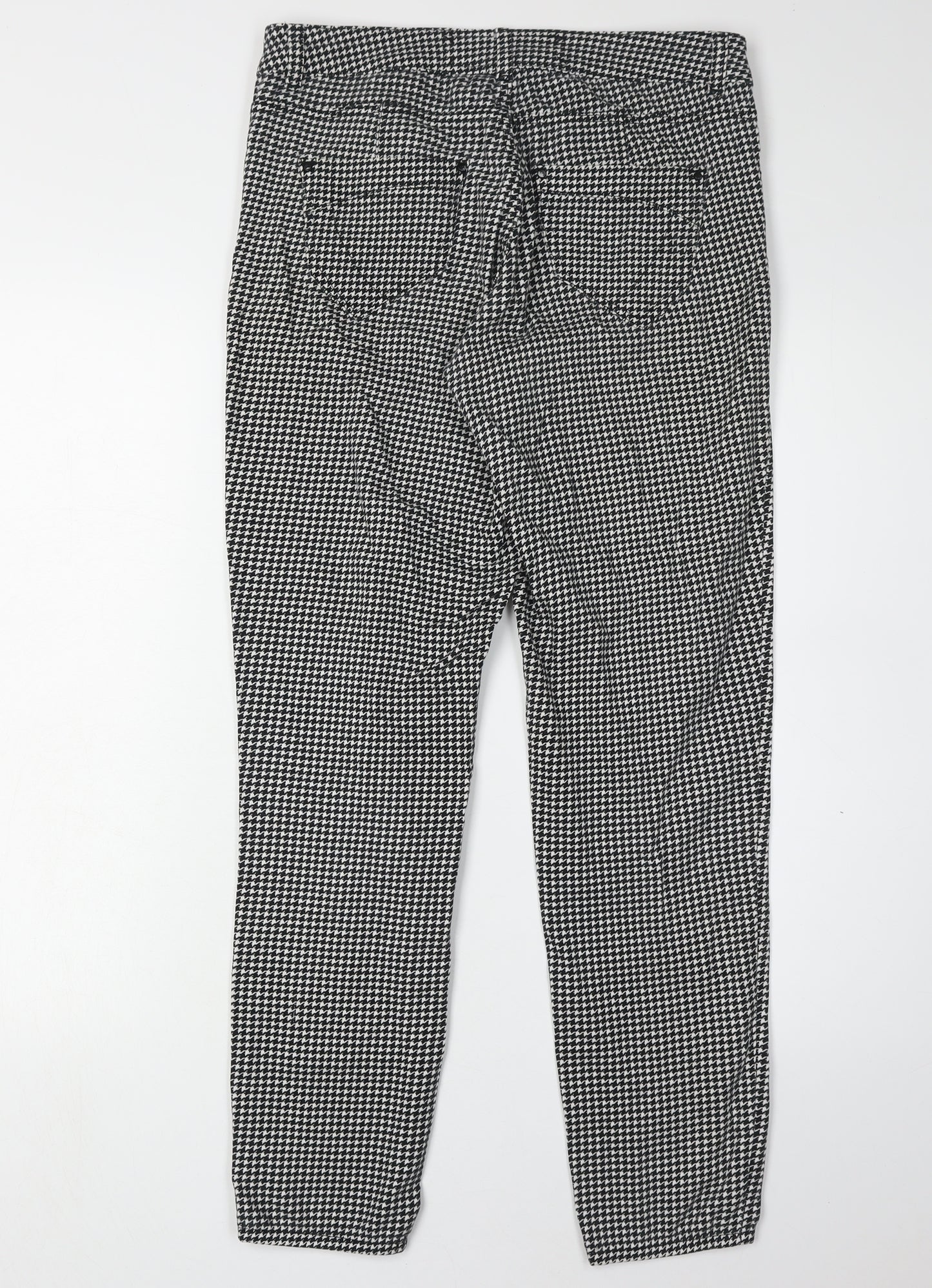 Karen Millen Women's Black Geometric Trousers UK 10