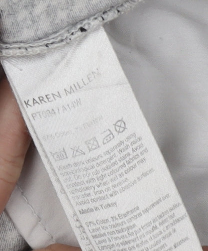 Karen Millen Women's Black Geometric Trousers UK 10