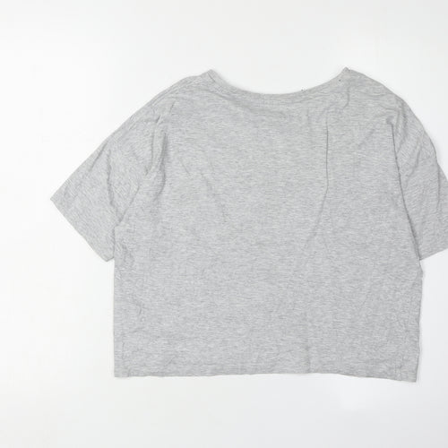 Puma Women's Grey Cotton T-Shirt, XS, Casual Comfort