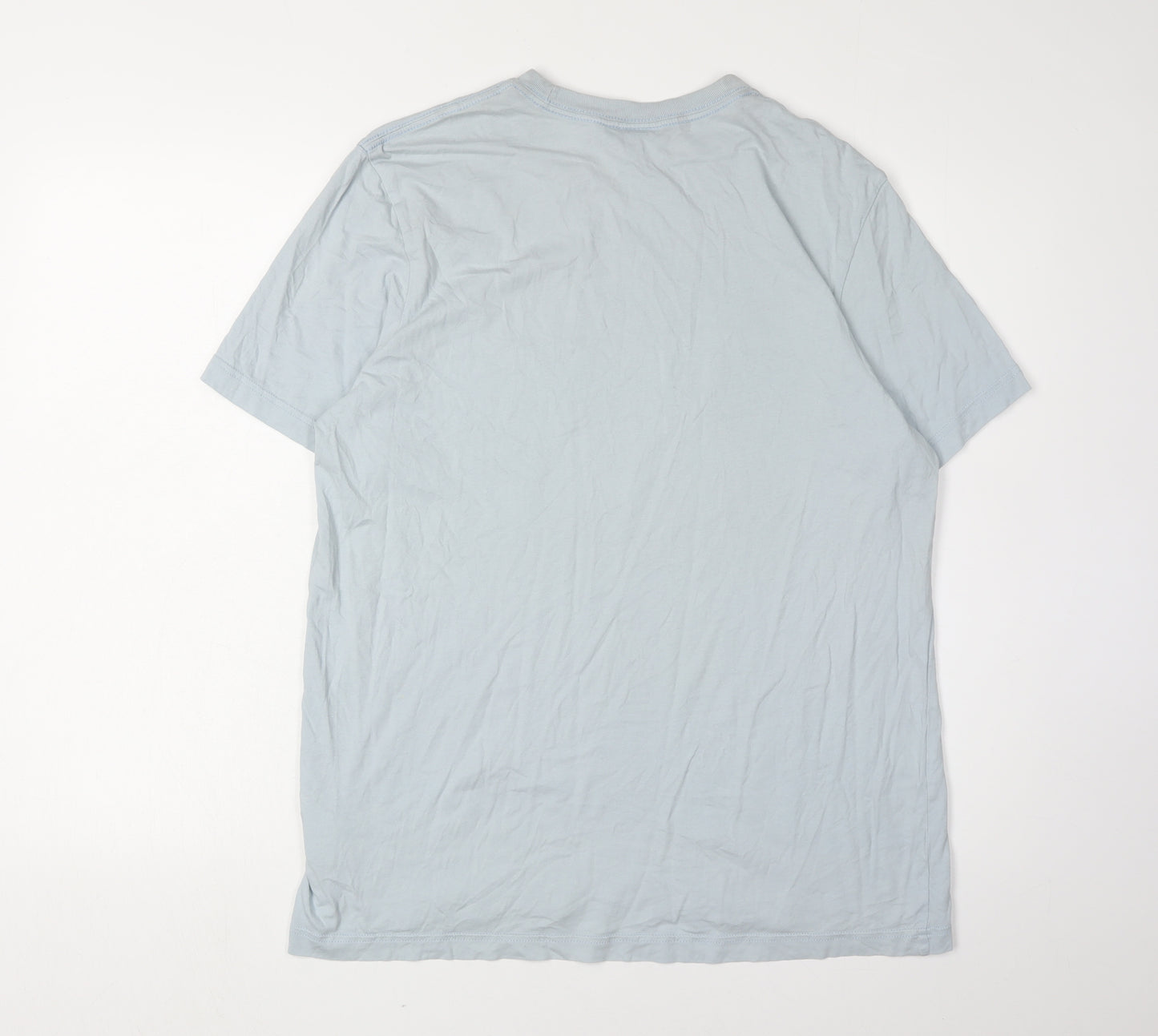 Adidas Men's Blue T-Shirt Size L with Logo