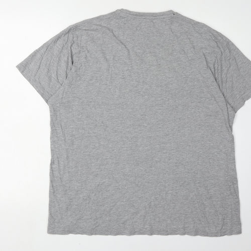 James Pringle Men's Grey Colourblock T-Shirt, Size L