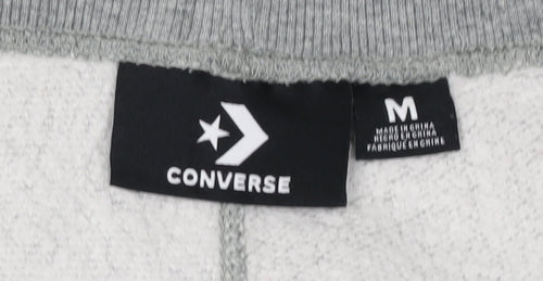 Converse Men's Joggers Grey Medium Casual Elastic Waist