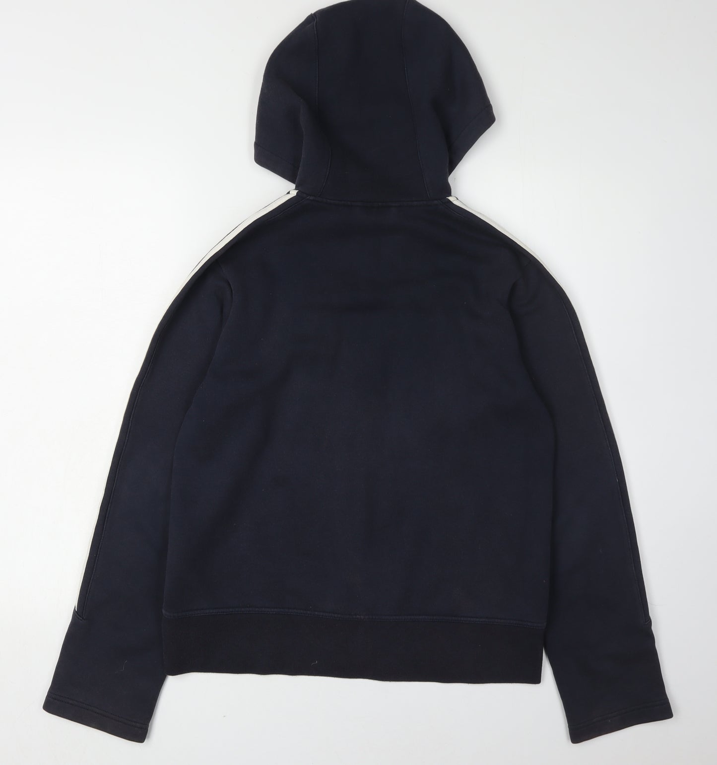 Adidas Blue Unisex Hoodie, Zip, Size 12, Casual Sportswear