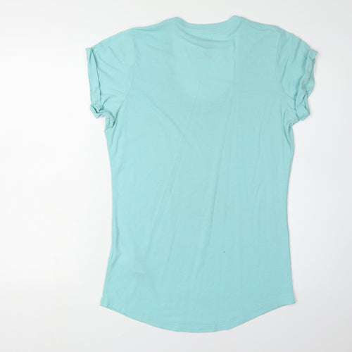 Nike Women's Blue Scoop Neck T-Shirt, Size S