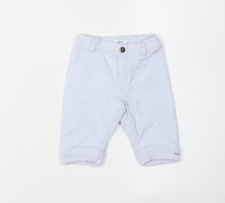 Hugo Boss Unisex White Trousers 3-6 Months Cotton