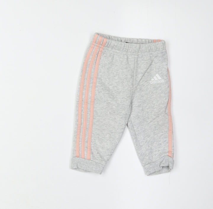 Adidas Unisex Baby Jogger Trousers Grey 3-6 Months