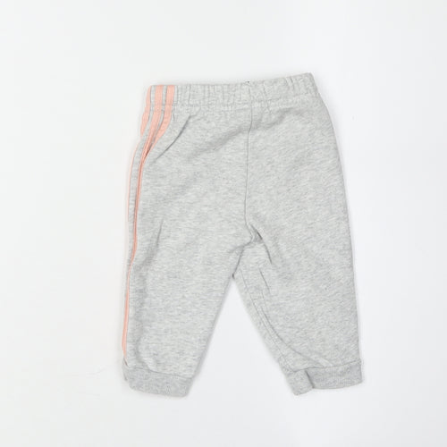 Adidas Unisex Baby Jogger Trousers Grey 3-6 Months