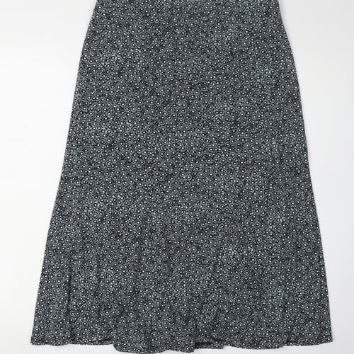 Viyella Women's Black Petite A-Line Midi Skirt S