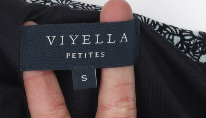 Viyella Women's Black Petite A-Line Midi Skirt S