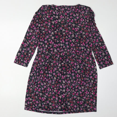 Joules Women's Multicoloured Floral Shift Dress Size 10