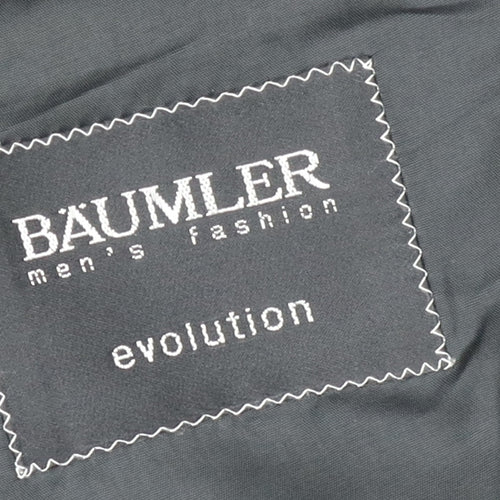 Baumler Men's Black Wool Blend Single Breasted Suit Jacket Size 38