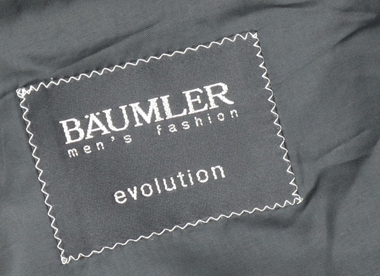 Baumler Men's Black Wool Blend Single Breasted Suit Jacket Size 38