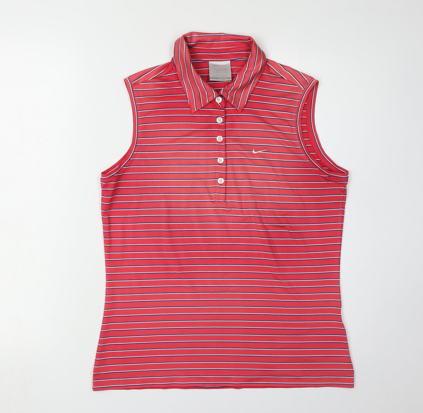 Nike Women's Red Polo Golf Top Size 10 Sleeveless
