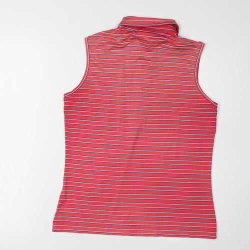 Nike Women's Red Polo Golf Top Size 10 Sleeveless