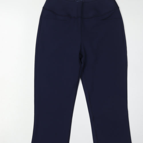 Puma Women's Blue Cropped Gym Trousers Size 8