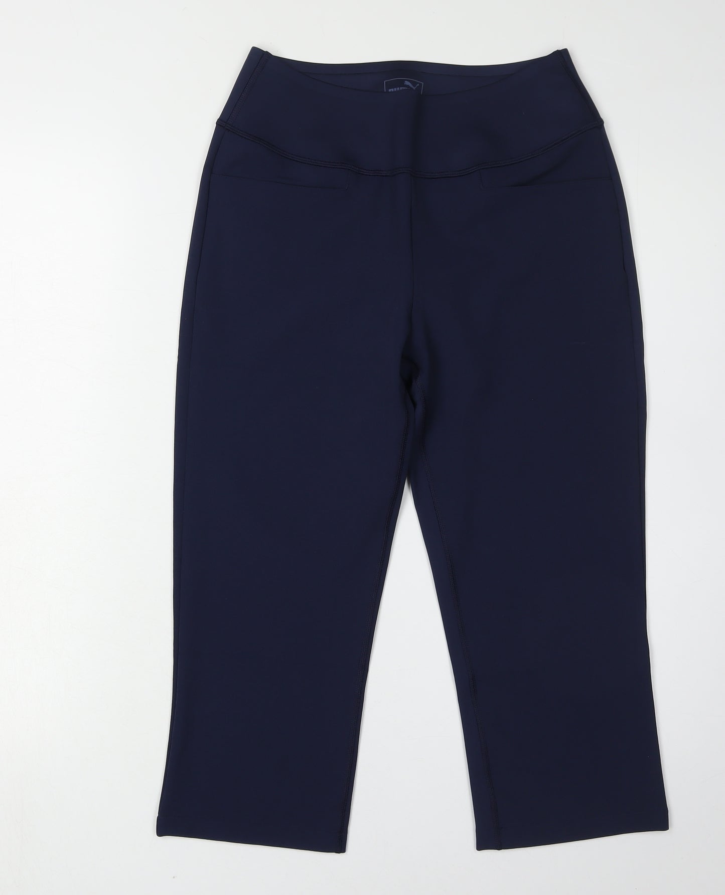 Puma Women's Blue Cropped Gym Trousers Size 8