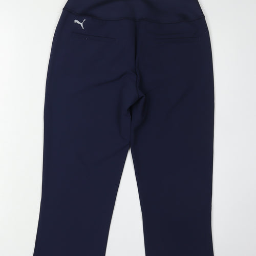 Puma Women's Blue Cropped Gym Trousers Size 8