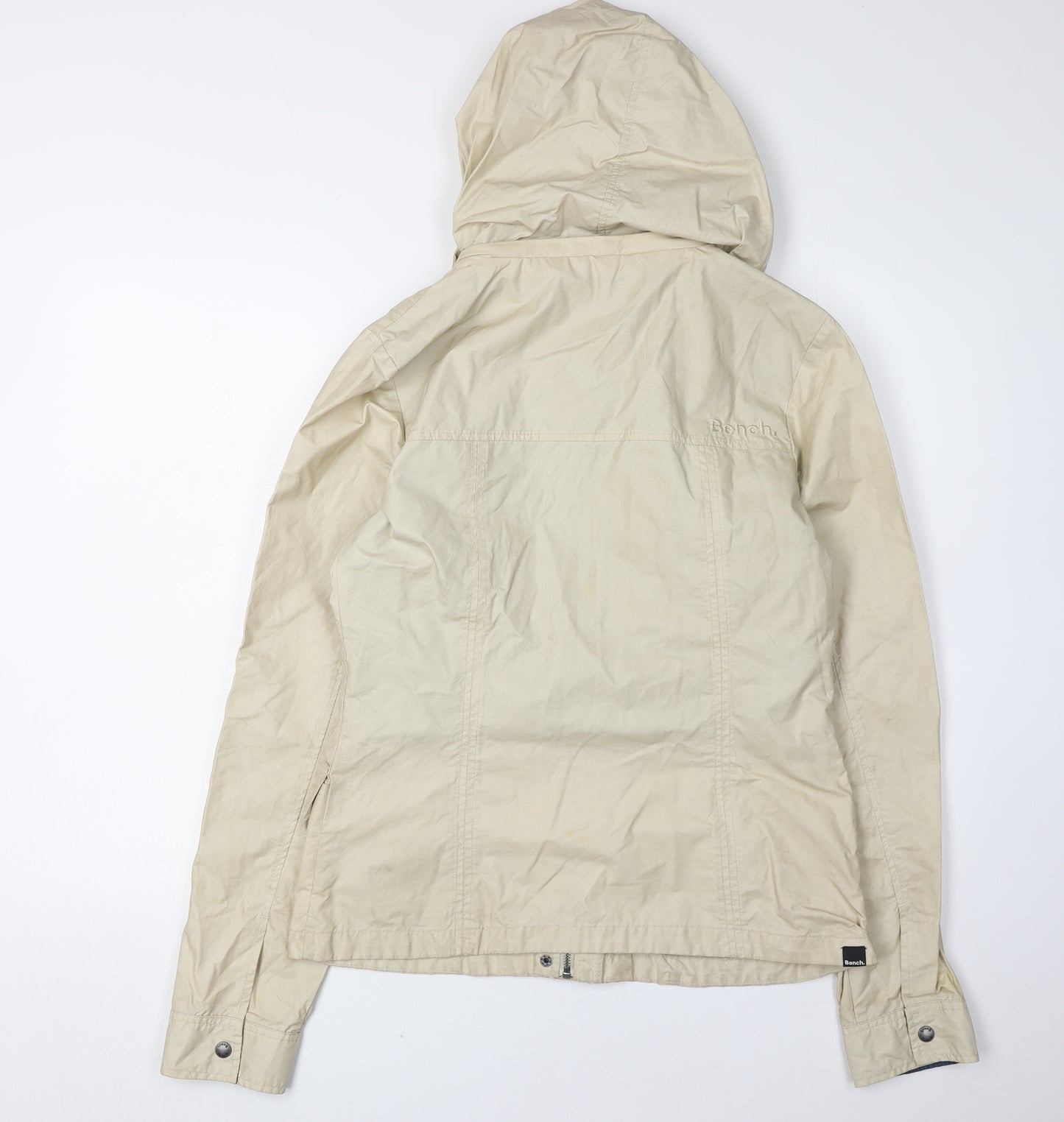 Bench Women's Beige Hooded Jacket L, Casual Style