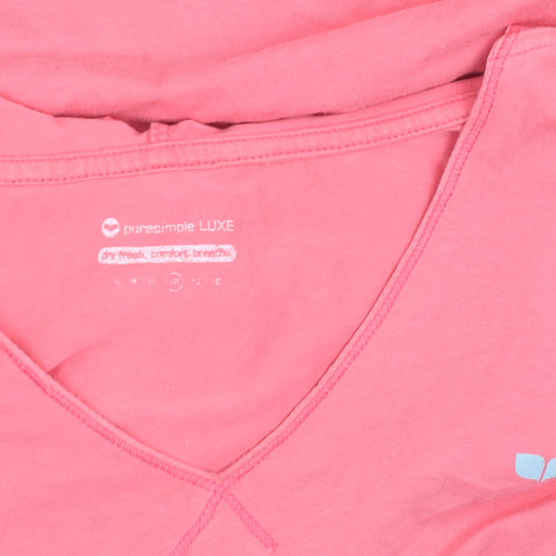 puresimple LUXE Women's Pink Hooded Pullover - L