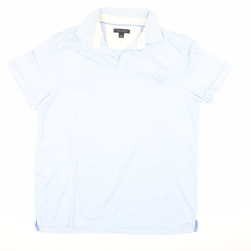 Banana Republic Men's Blue Cotton Polo Shirt L