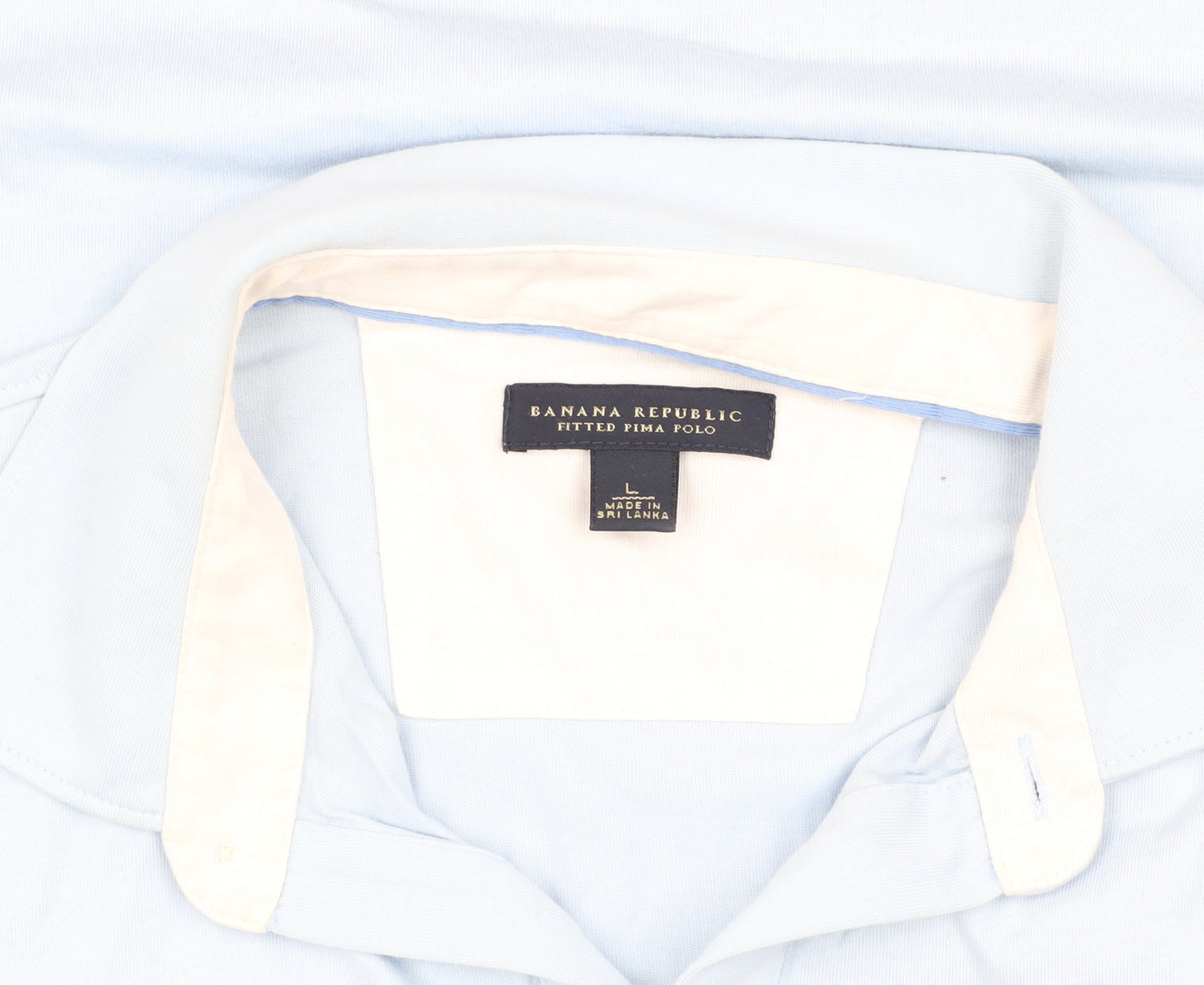 Banana Republic Men's Blue Cotton Polo Shirt L