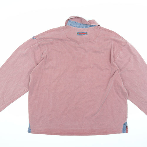 Edwards Men's Vintage Red Long Sleeve Polo Shirt XL