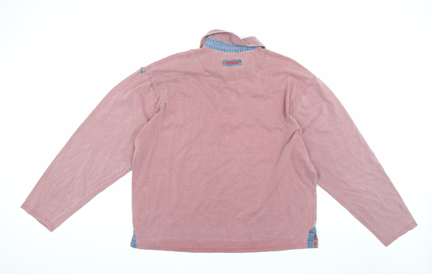 Edwards Men's Vintage Red Long Sleeve Polo Shirt XL