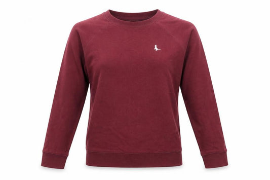 Front view of Jack Wills Women's Red Crew Neck Sweatshirt, size 8