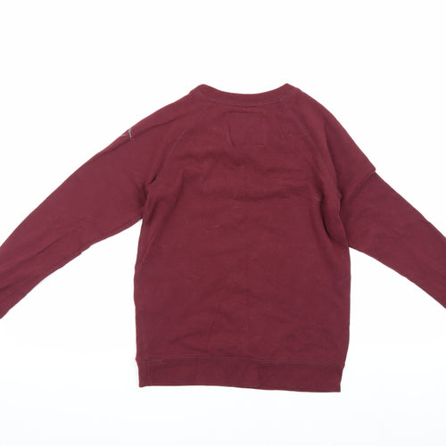 Jack Wills Women's Red Crew Neck Sweatshirt Size 8