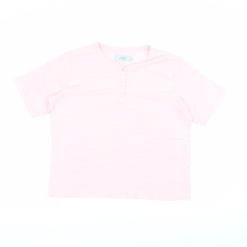 Honor Millburn Women's Pink Henley T-Shirt Size M