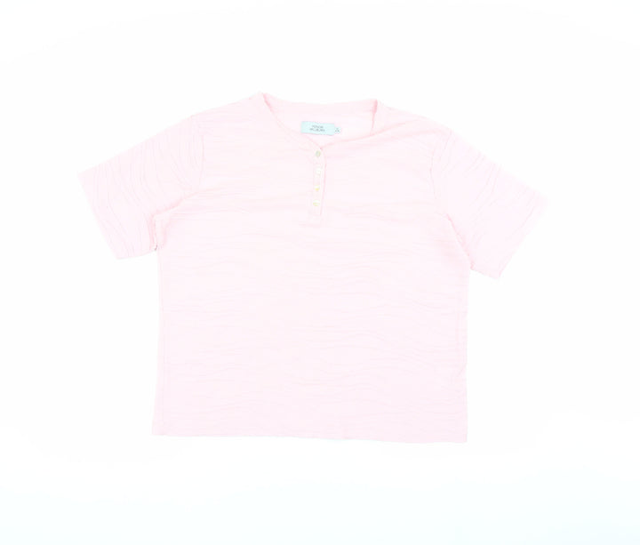 Honor Millburn Women's Pink Henley T-Shirt Size M