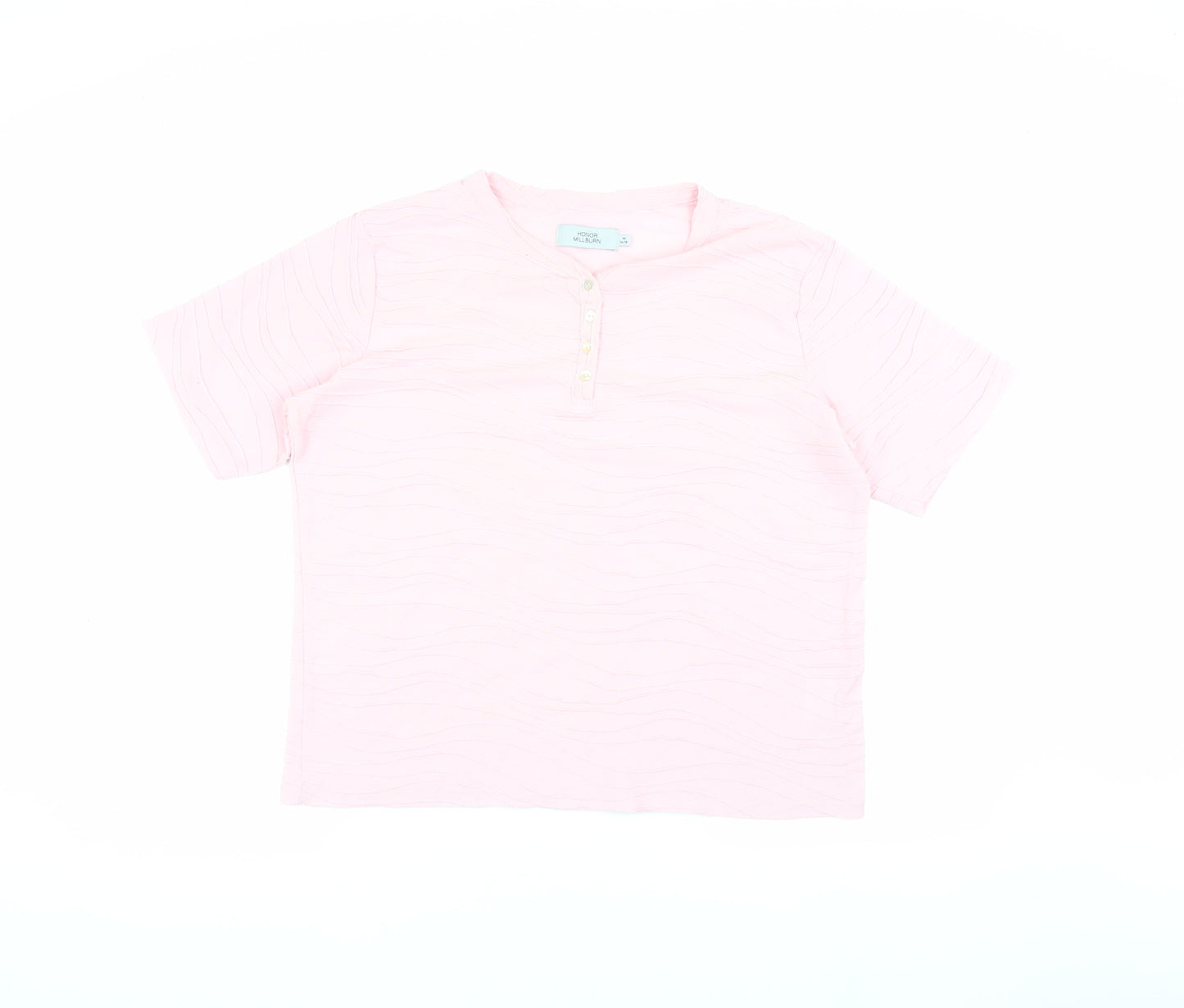 Honor Millburn Women's Pink Henley T-Shirt Size M