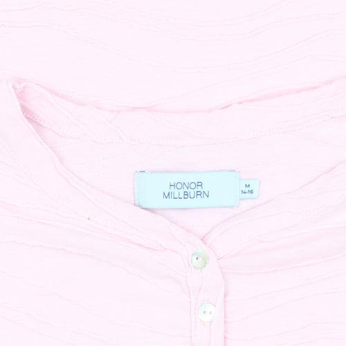 Honor Millburn Women's Pink Henley T-Shirt Size M