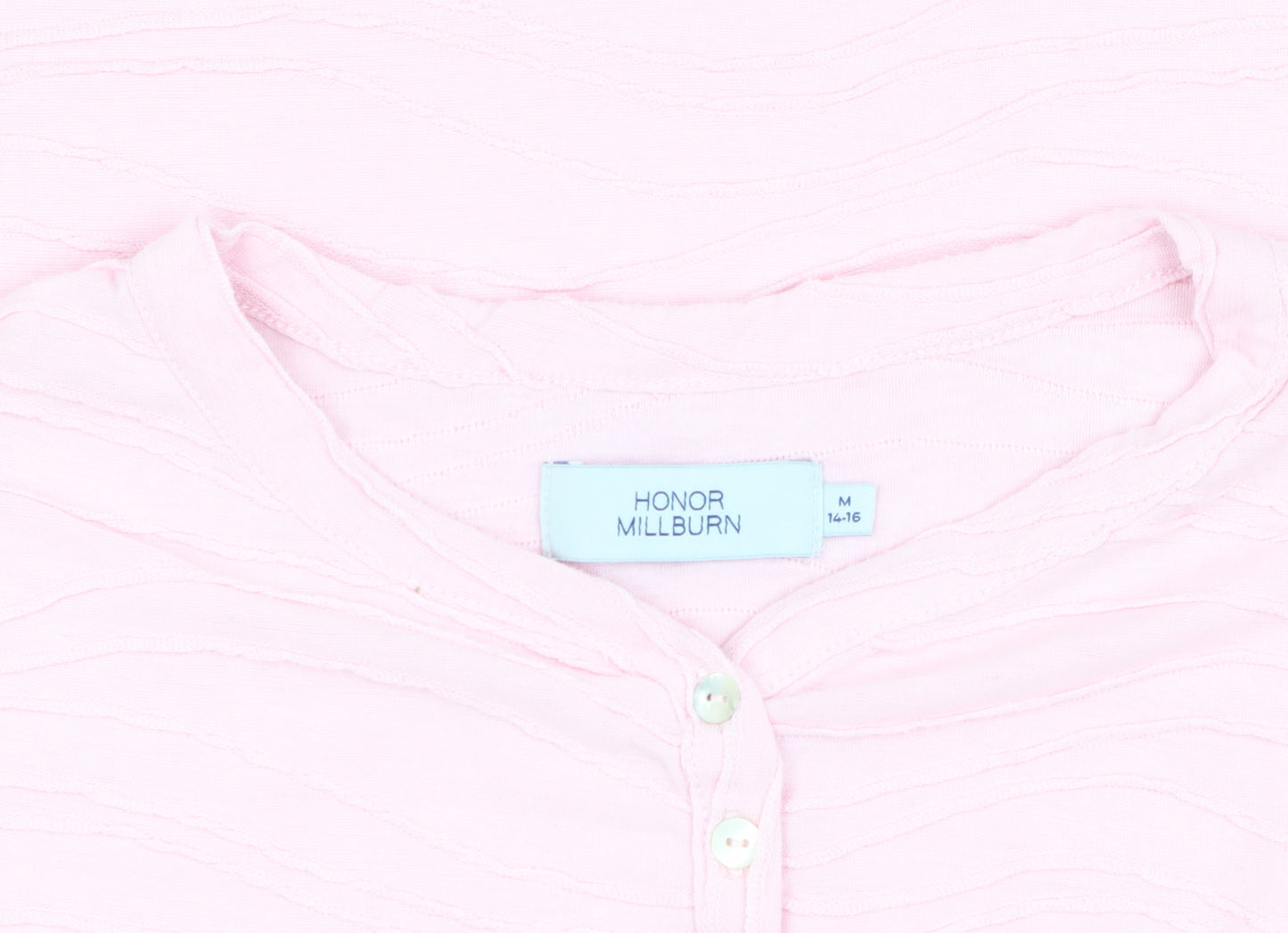 Honor Millburn Women's Pink Henley T-Shirt Size M