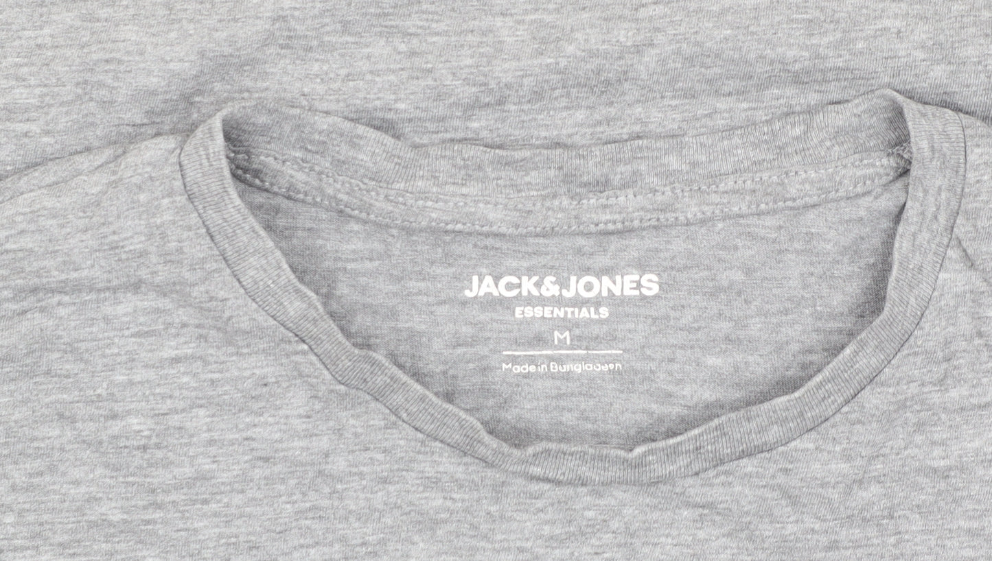 Jack & Jones Men's Grey M Crew Neck T-Shirt