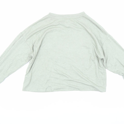 Primark Women's Grey Mickey Mouse Cropped T-Shirt L
