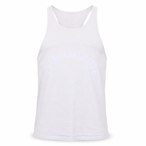 The Upside Unisex White Tank Top S Gym Cotton Blend