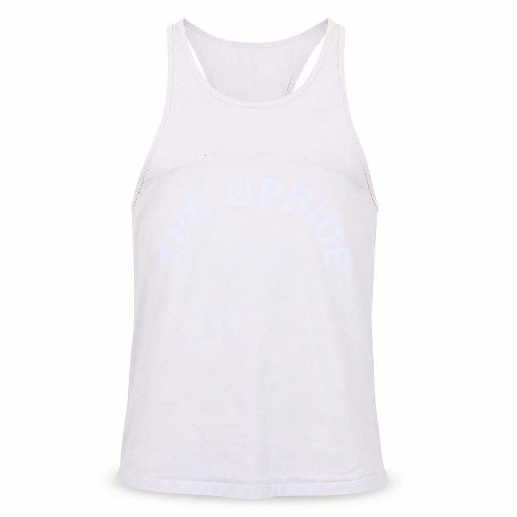 The Upside Unisex White Tank Top S Gym Cotton Blend