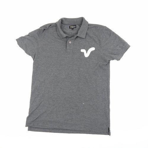 Voi Jeans Men's Grey Polo Shirt M Short Sleeve