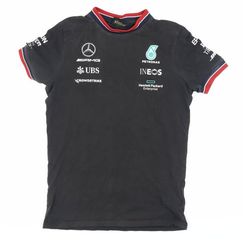 Stichd AMG Petronas Men's Black Logo T-Shirt - Size S